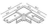 NANORAIL  25X21MM -90 Degrees JOINER - WHITE